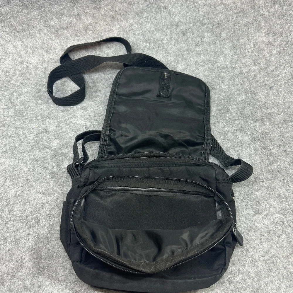 Extreme Unisex Small Crossbody Messenger Bag OS Black Nylon Multi Pocket Utility